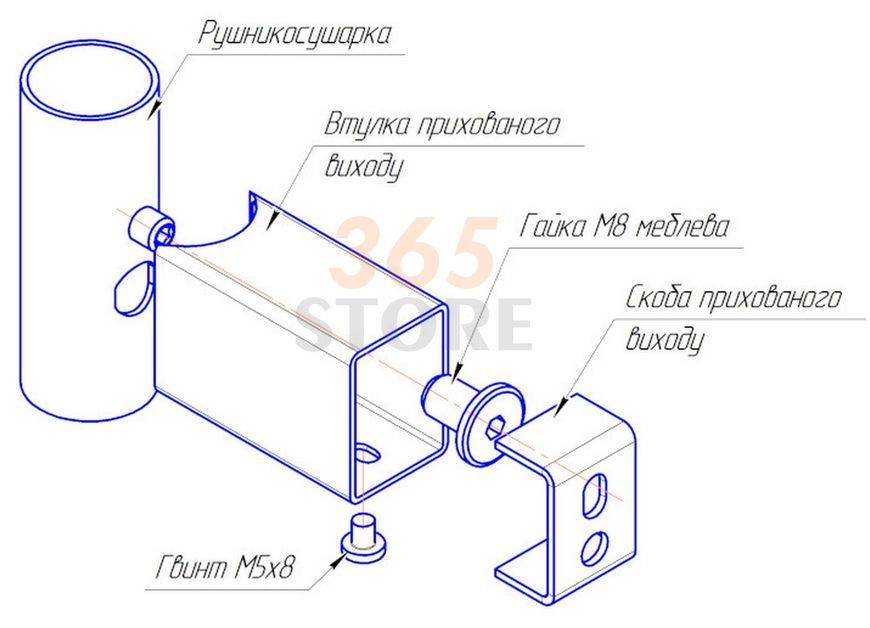 Комплект прихованого підключення MARIO під круглий стояк 3.0.0900.0.GR графіт матовий - 3.0.0900.0.GR