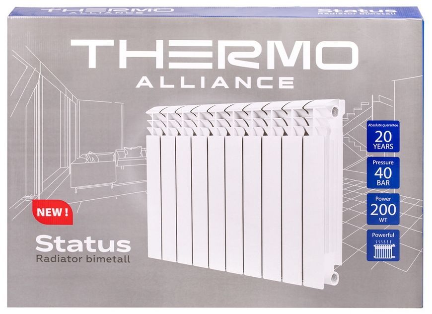 Радіатор біметалевий THERMO ALLIANCE Status 500/100 - TAS500100B