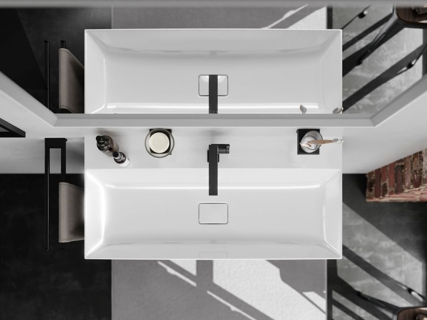 Смеситель для раковины HANSGROHE Tecturis E 110 Fine CoolStart EcoSmart+ Matt Black 73023670 черный с донным клапаном - 73023670