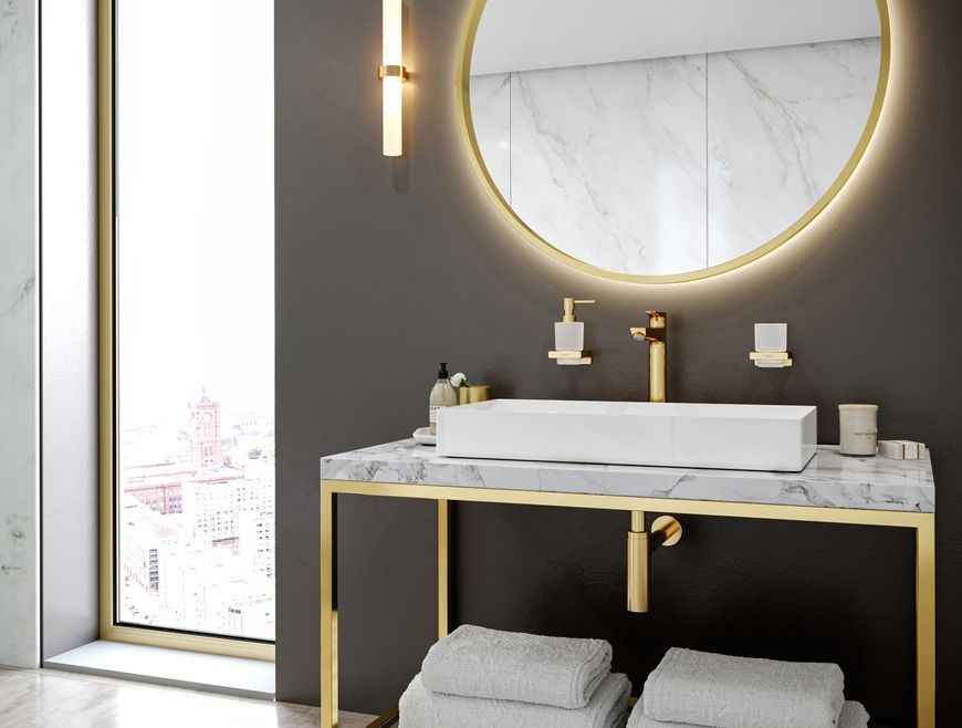 Диспенсер для жидкого мыла HANSGROHE AddStoris 41745990 золото - 41745990