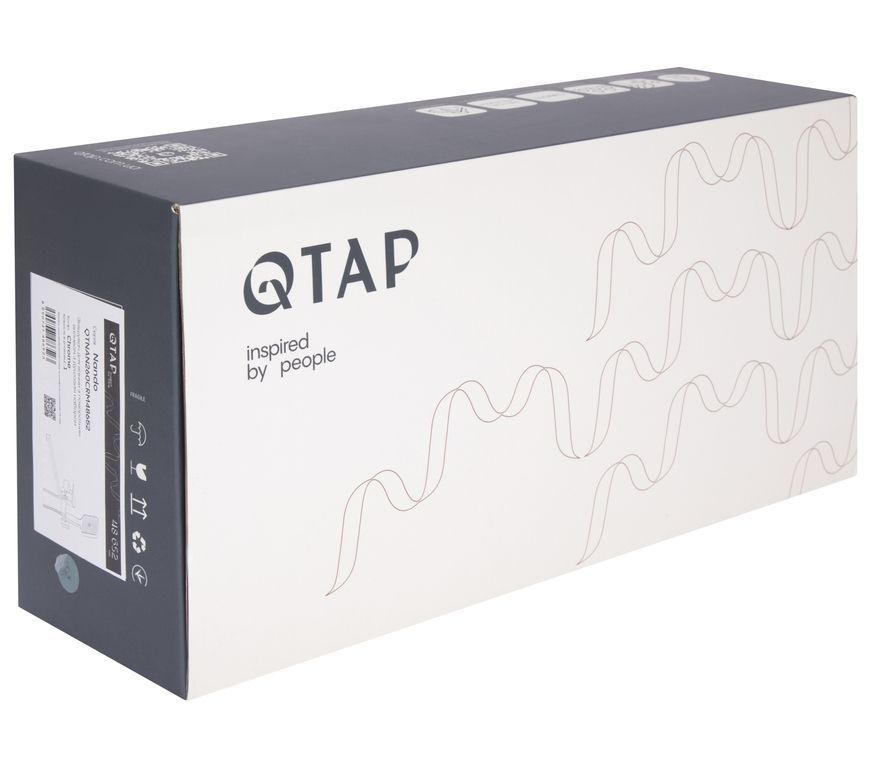 Змішувач для ванни Qtap Nando з довгим поворотним виливом та душовим гарнітуром Chrome QTNAN260CRM48652 - QTNAN260CRM48652