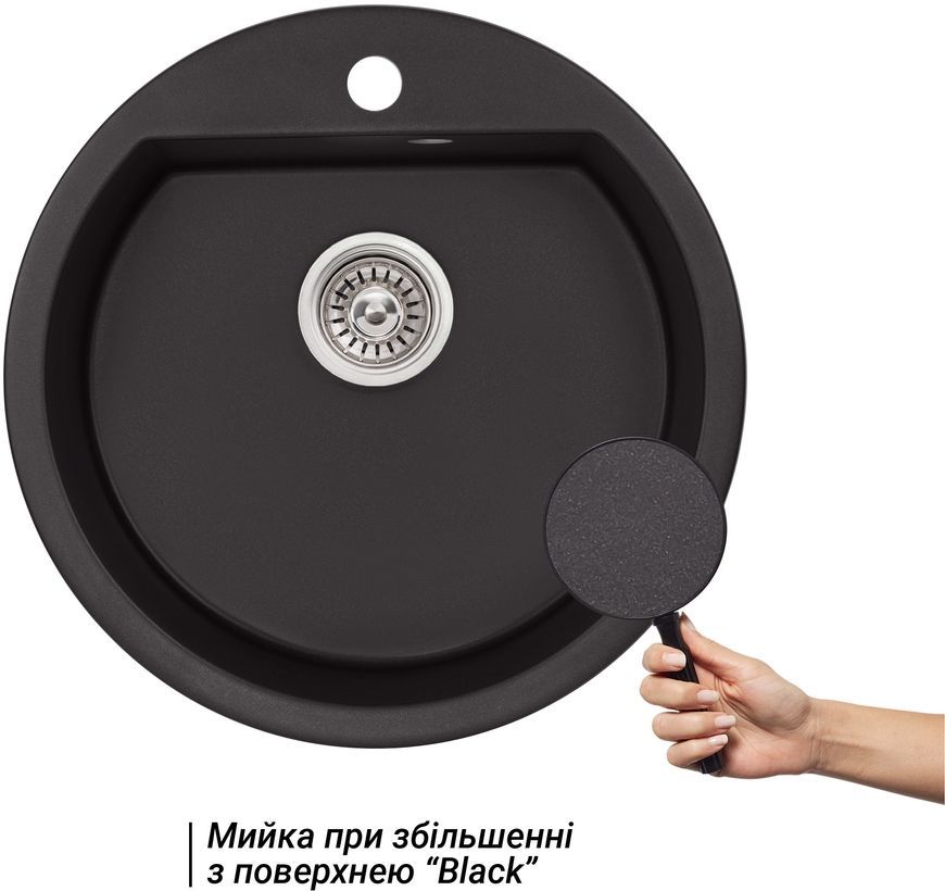 Кухонная мойка QTAP CS D510 Black (QTD510BLA404) - QTD510BLA404