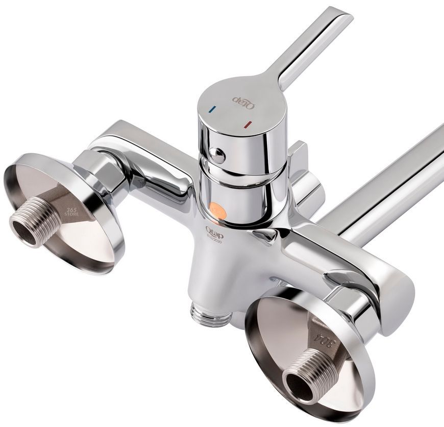 Змішувач для ванни Qtap Grand CRM 005 з довгим виливом QTGRACRM005 - QTGRACRM005
