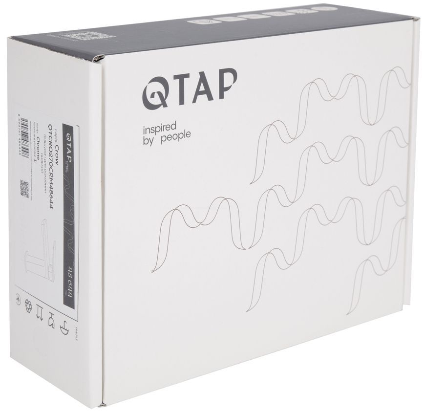 Змішувач для раковини низький Qtap Crow латунь Chrome k35 QTCRO270CRM48644 - QTCRO270CRM48644