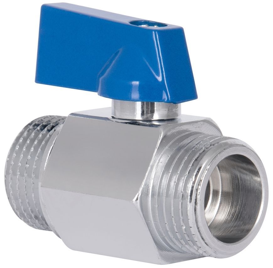 Кран шаровой прямой мини Thermo Alliance Standart 1/2" НР латунь SD189W15 - SD189W15