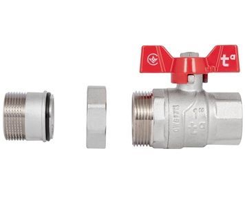 Кран американка шаровой Thermo Alliance Forte 1" ВН прямой, латунь SF220W25 - SF220W25