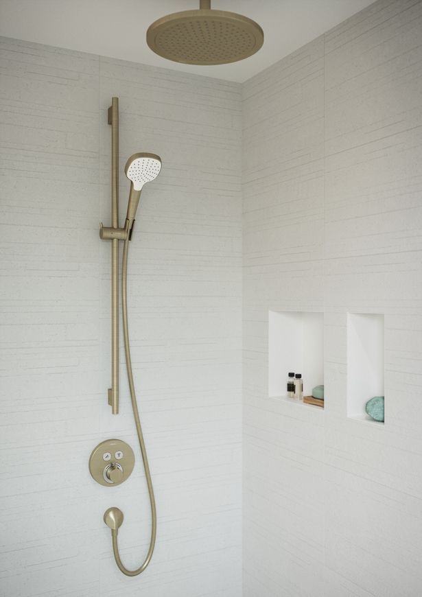 Шланговое подсоединение HANSGROHE FixFit E без обратного клапана Brushed Bronze 27454140 бронза - 27454140
