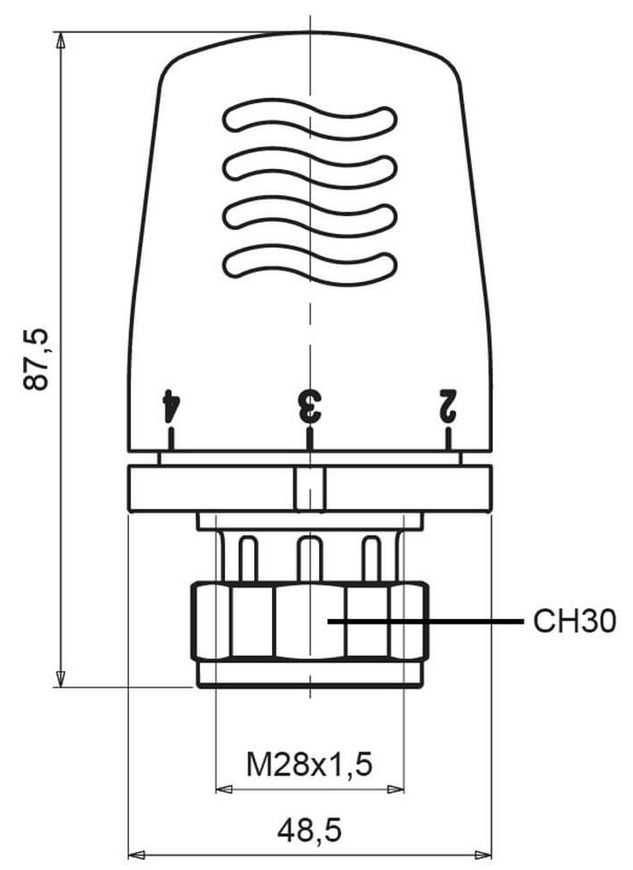 Термоголовка жидкостная Icma М28х1,5 №1100 821100AC20 - 821100AC20
