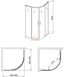 Душевая кабина AQUAFORM Lugano 900/1670 полукруглая с поддоном и ножками, без сиденья - 105-40104-221 - 6