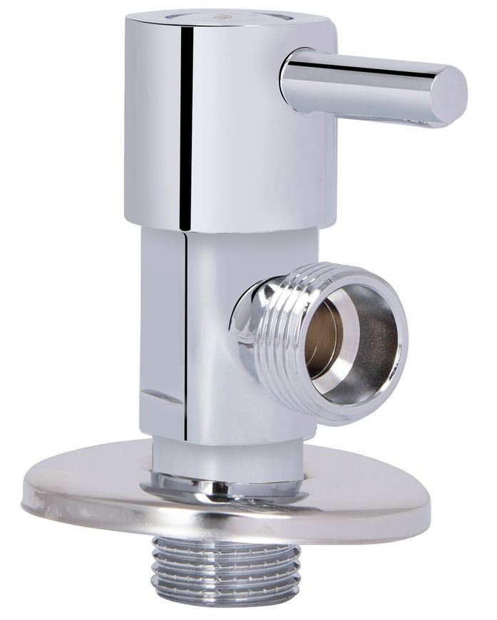 Кран угловой приборный Thermo Alliance Standart 1/2"НН керамическая букса хром SF343W1515