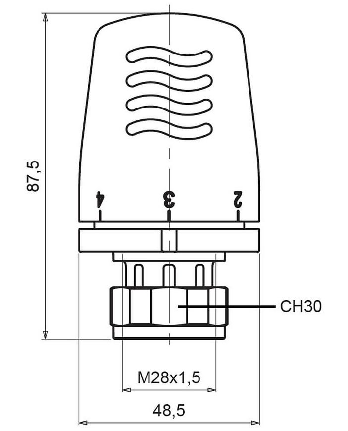 Термоголовка рідинна Icma М28х1,5 №1100 - 821100AC20