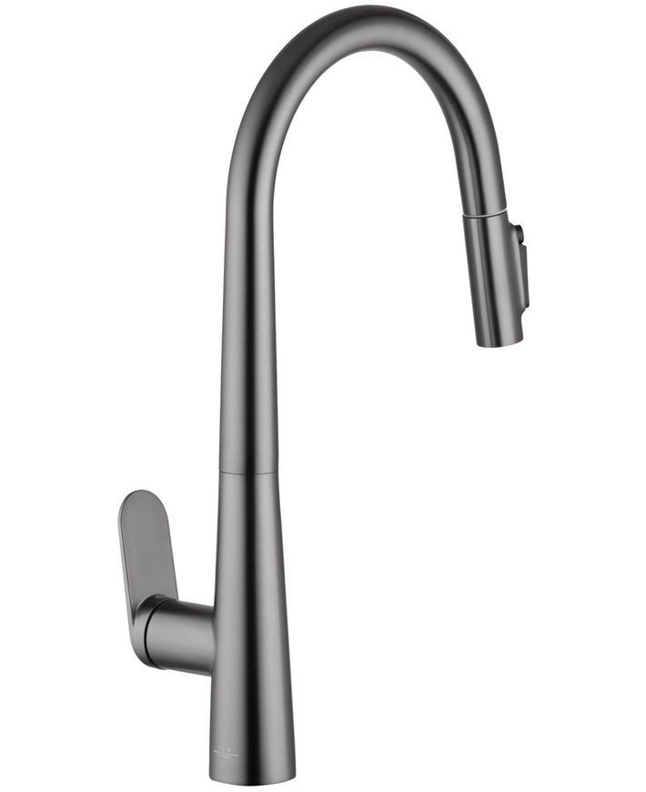 Смеситель для кухни Kroner Element 211569-5301 с подключением для питьевой воды и выдвижным изливом, графит CV035984 - Element 211569-5301
