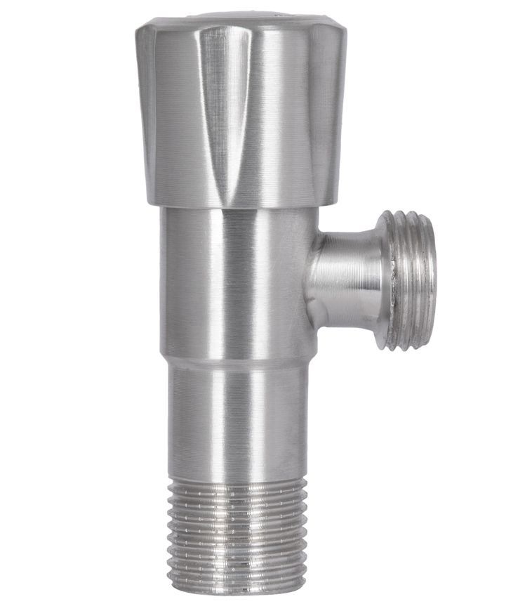 Кран кутовий приладовий Thermo Alliance Standart 1/2"ЗЗ керамічна букса нікель TAS347W1515SS