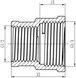 Муфта латунна SD Forte 1/2"х3/4" редукційна нікельована SF3572015