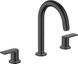 Змішувач для раковини HANSGROHE Vernis Shape на 3 отвори чорний матовий 71563670 з донним клапаном - 71563670 - 1