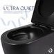 Унитаз подвесной Qtap Taurus безободковый Ultra Quiet сиденье Slim Duroplast/Soft-close/Quick release QTTAU28BLM50504 черный - QTTAU28BLM50504 - 5