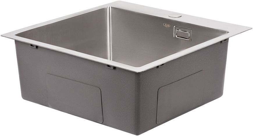 Кухонная мойка интегрированная QTAP DK5050 2,7/1,0 мм Satin - QTDK50502710
