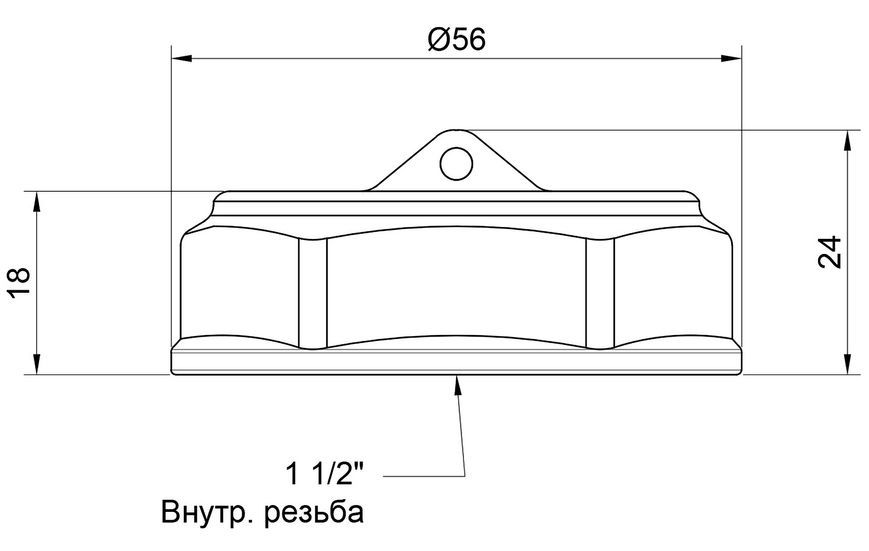 Заглушка латунна SD Plus 1 1/2" ВР SD40240