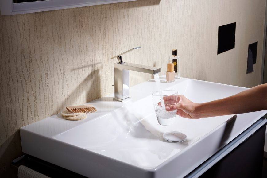 Змішувач для раковини HANSGROHE Tecturis E 110 CoolStart EcoSmart+ Chrome 73014000 хром з донним клапаном - 73014000