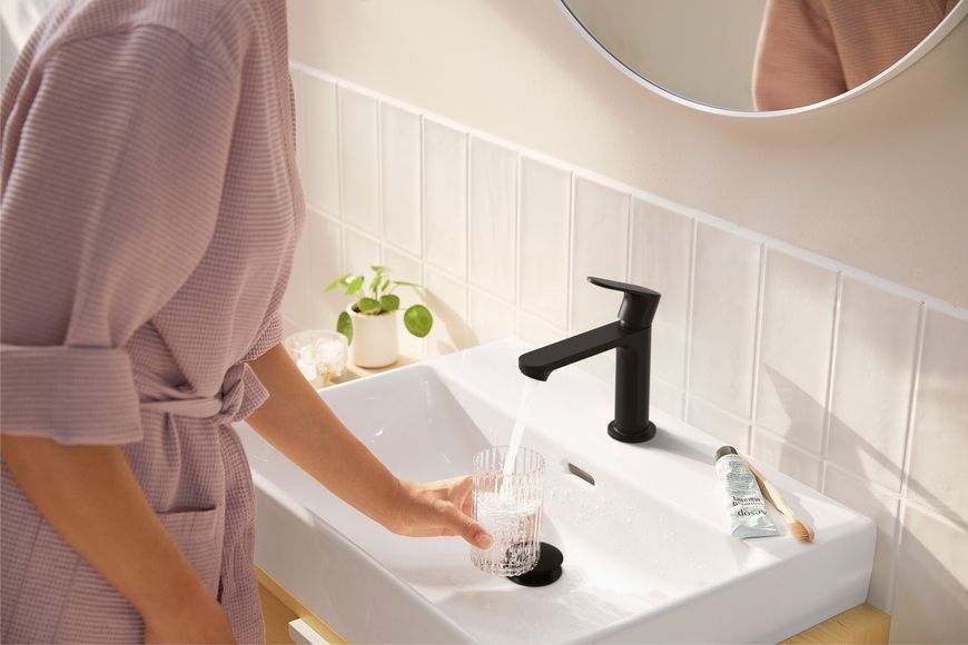 Змішувач для раковини HANSGROHE Rebris S 110 CoolStart чорний матовий 72520670 - 72520670