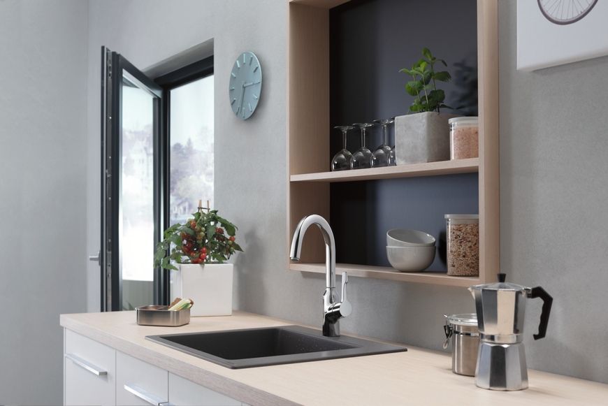 Кухонная мойка HANSGROHE S510-F450 560х510 Stonegrey серый камень 43312290 - 43312290