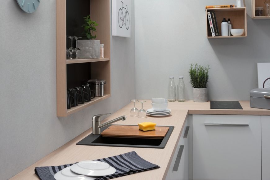Кухонная мойка HANSGROHE S510-F450 560х510 Stonegrey серый камень 43312290 - 43312290