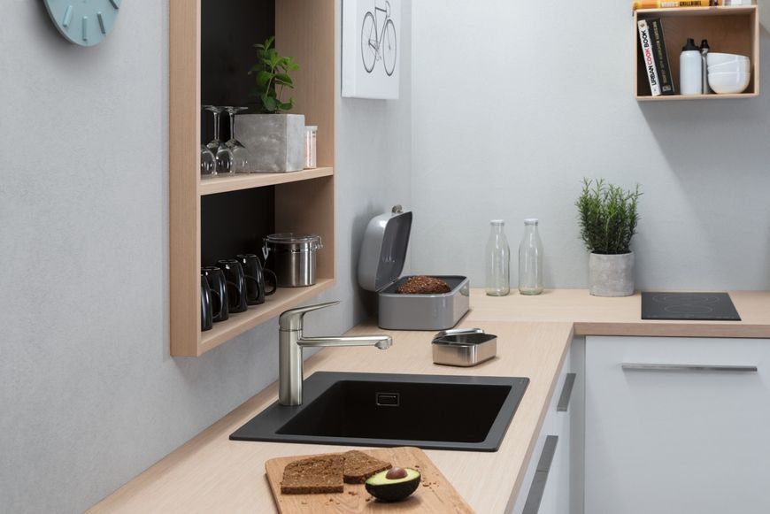 Кухонная мойка HANSGROHE S510-F450 560х510 Stonegrey серый камень 43312290 - 43312290