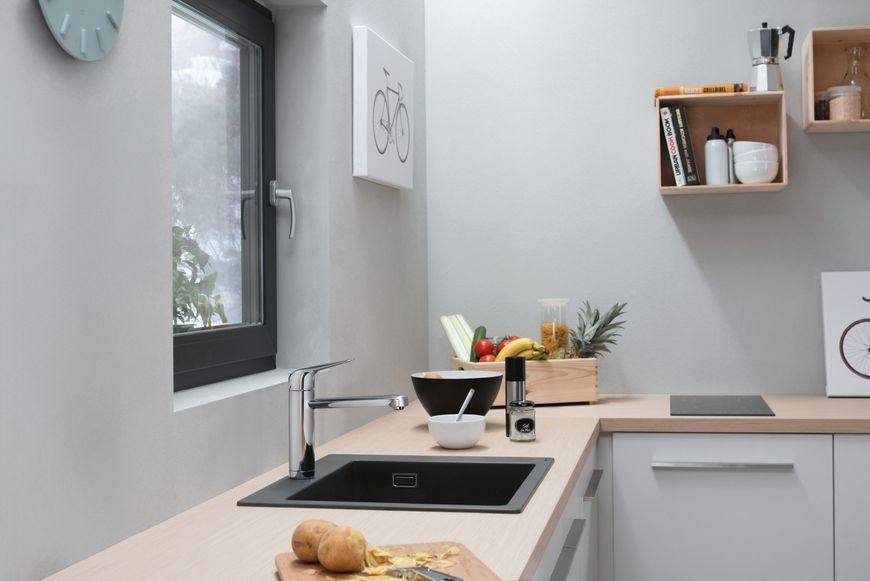 Кухонная мойка HANSGROHE S510-F450 560х510 Stonegrey серый камень 43312290 - 43312290