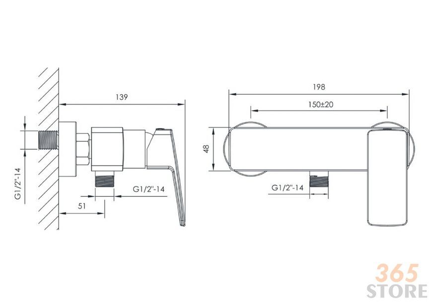 Смеситель для душа IMPRESE GRAFIKY ZMK061901080 хром, 35 мм - ZMK061901080