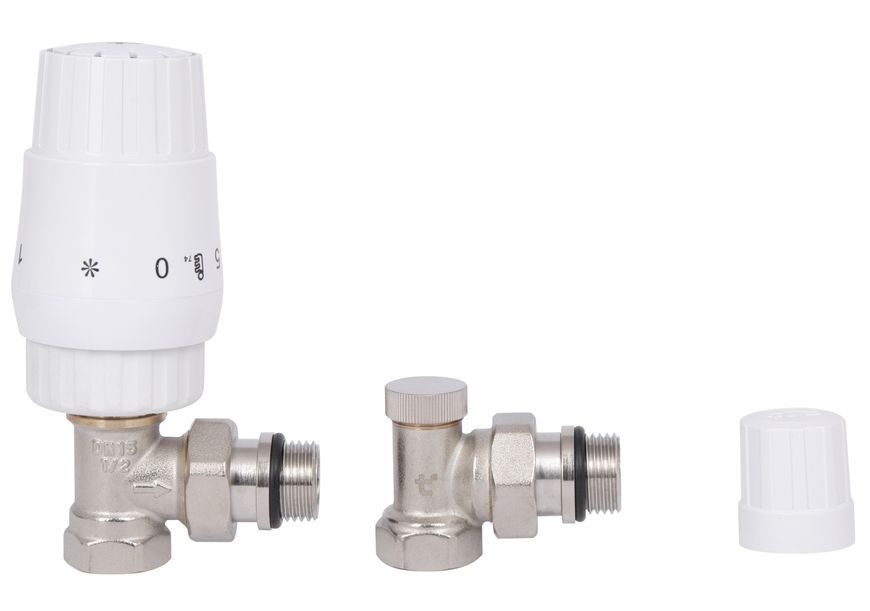 Кутовий термостатичний комплект Thermo Alliance Forte 1/2" ВРх1/2" ЗР з попереднім налаштуванням та антипротіканням TAF300G15