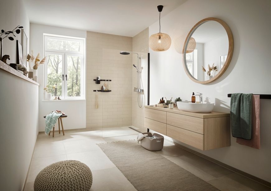 Душова система HANSGROHE Pulsify S Showerpipe 260 1jet EcoSmart з термостатом 24221000 хром - 24221000
