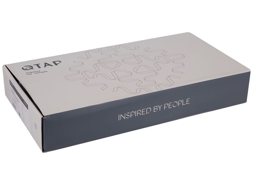 Змішувач для раковини Qtap Gemini високий Gunmetal Black PVD QTGEM269GMB45680 латунь - QTGEM269GMB45680