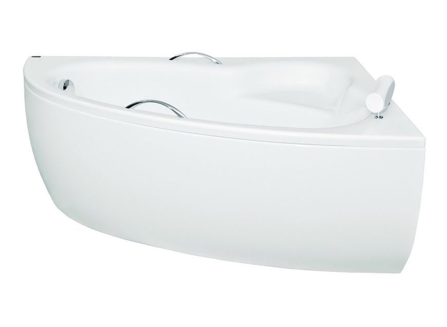 Ванна акрилова BESCO NATALIA PREMIUM 150х100 (права) з підголовником та ручками - NAVARA02617