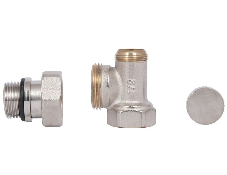 Кутовий термостатичний комплект Thermo Alliance Forte 1/2" ВРх1/2" ЗР з попереднім налаштуванням та антипротіканням TAF300G15