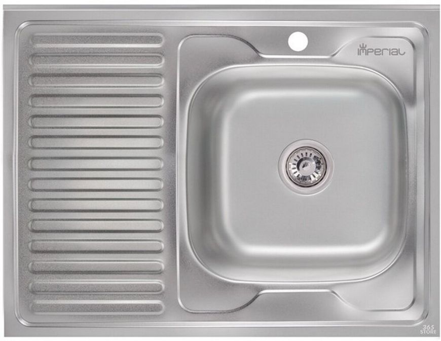 Кухонна мийка IMPERIAL 6080-R Satin 0,8 мм (IMP6080RSAT) - IMP6080RSAT