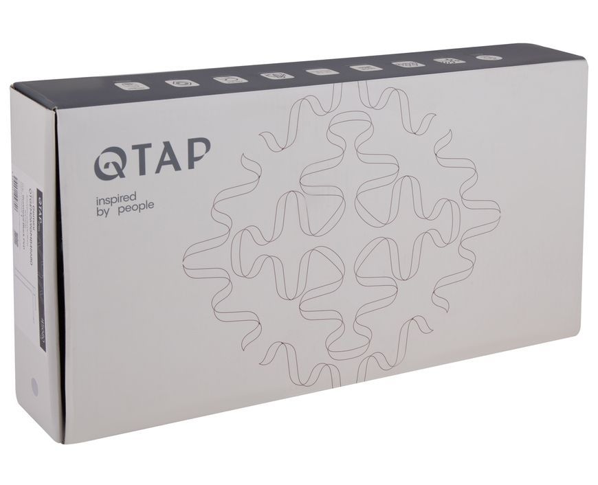 Змішувач для раковини Qtap Gemini високий Gunmetal Black PVD QTGEM269GMB45680 латунь - QTGEM269GMB45680