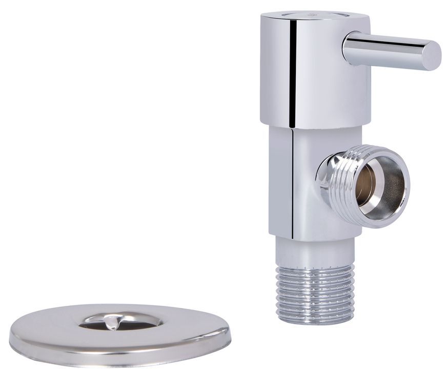 Кран угловой приборный Thermo Alliance Standart 1/2"НН керамическая букса хром SF343W1515