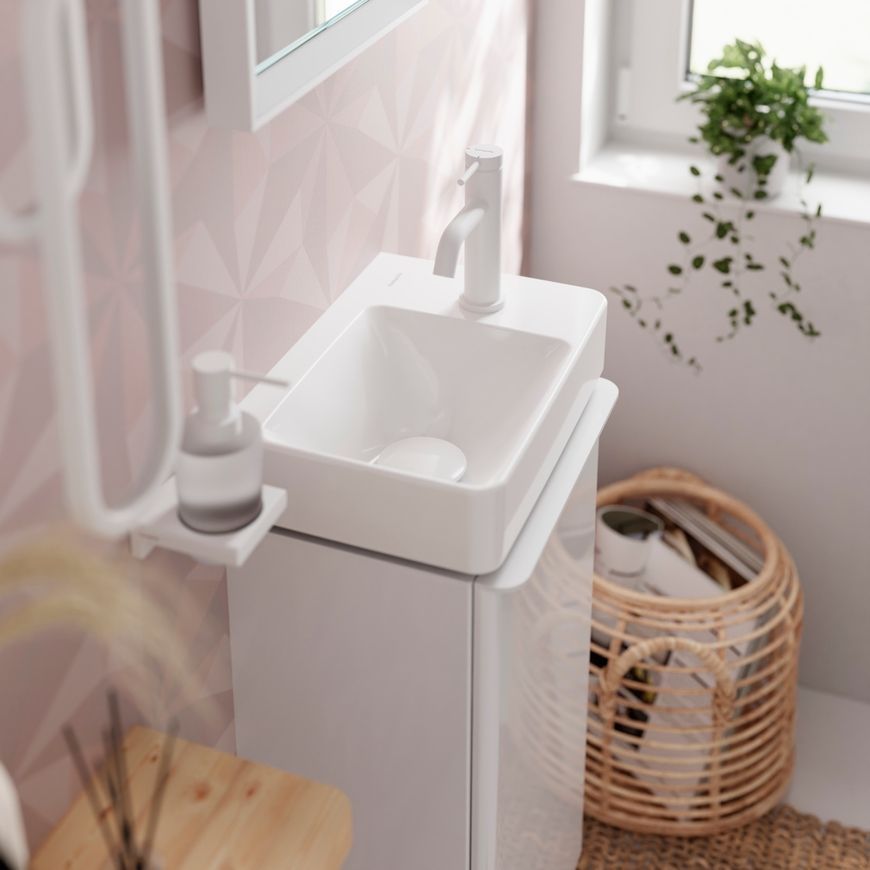 Змішувач для раковини HANSGROHE Tecturis S 80 CoolStart EcoSmart+ Matt White 73302700 білий з донним клапаном - 73302700
