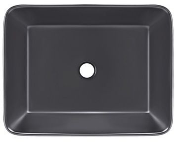 Раковина-чаша Qtap Tern накладна прямокутна 485х375х135 Matt black QT172074MBMBN - QT172074MBMBN