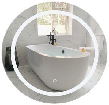 Дзеркало QTAP Jay кругле R590 з LED-підсвічуванням, сенсорний вимикач QT0778250359W