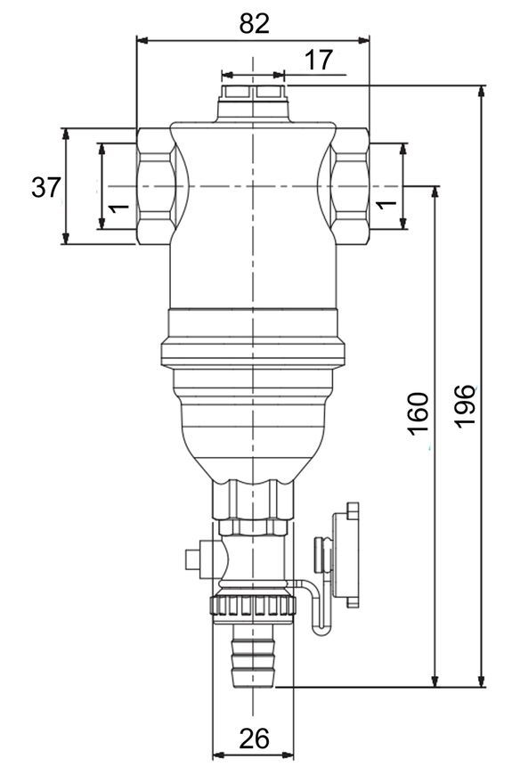 Фільтр самопромивний Icma 1" ВР з магнітом №746 82746AF05
