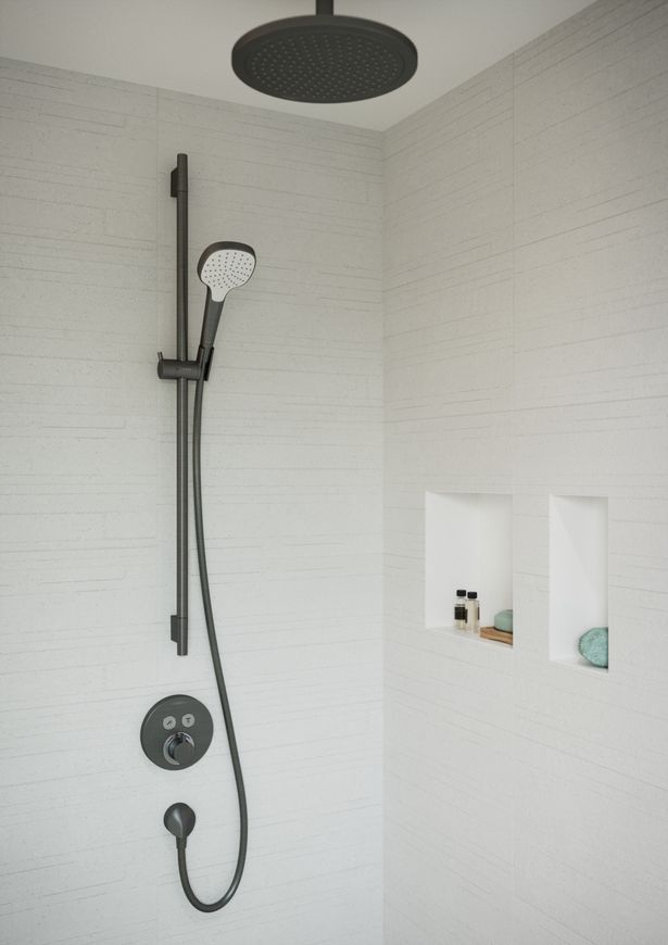 Шланговое подсоединение HANSGROHE FixFit E без обратного клапана Brushed Black Chrome 27454340 черный хром - 27454340