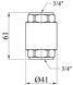 Обратный клапан Karro 3/4" ВР KR-6120 (KR-037006) с латунным штоком CV009567 - KR-037006 - 2