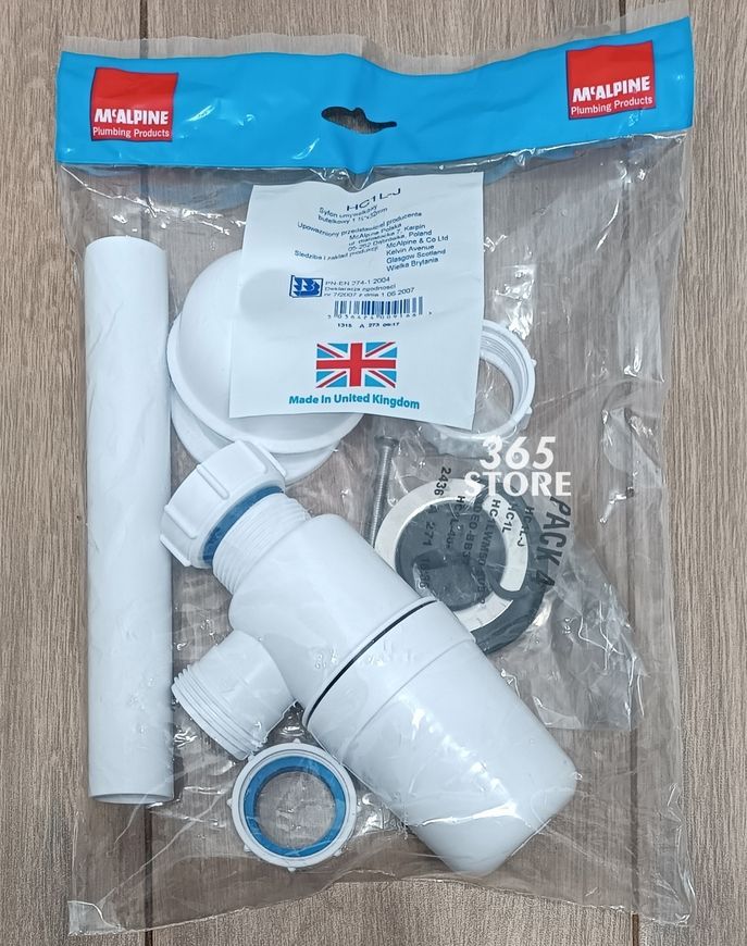 Сифон для умивальника McALPINE 1 1/4&Prime; x 32 мм HC1L-J - HC1L-J
