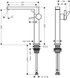 Смеситель для раковины HANSGROHE Tecturis E 240 Fine CoolStart EcoSmart+ Matt Black 73070670 черный с донным клапаном - 73070670 - 2