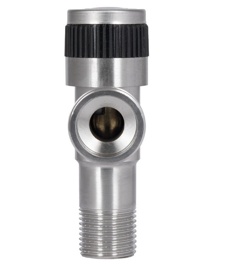 Кран угловой приборный Thermo Alliance Standart 1/2"НРх3/4"НР керамическая букса никель TAS345W1520SS
