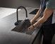 Смеситель для кухонной мойки HANSGROHE Aquno Select M81 170 3jet с вытяжным изливом Sbox Matt Black 73831670 черный матовый - 73831670 - 7