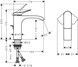 Смеситель для раковины HANSGROHE Vivenis 110 Matt Black 75020670 черный матовый с донным клапаном - 75020670 - 2