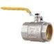 Кран кульовий прямий Thermo Alliance Standart 2" ВР для газу, PN40, важіль, латунь SD600NG50PN40