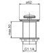 Донный клапан KFA ARMATURA 660-353-00 для умывальника 1 1/4" Cliсk-Claсk малый без перелива - 660-353-00 - 2